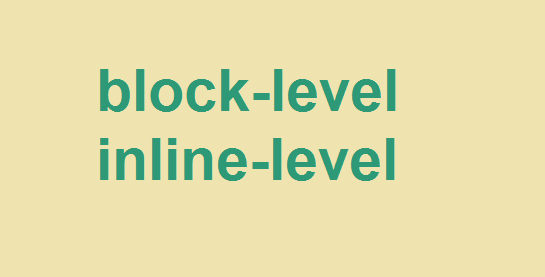 درک مفهوم عناصر inline-level , block-level