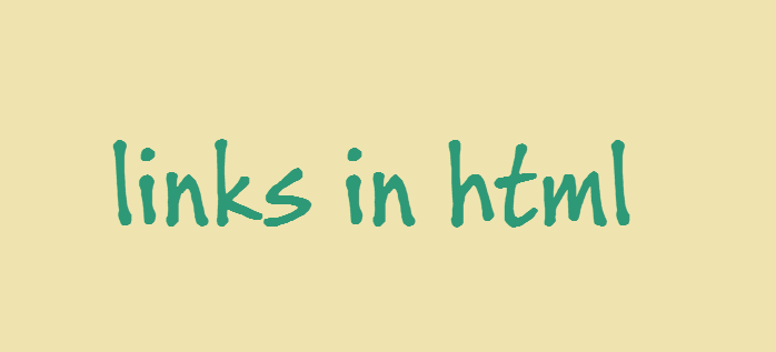لینک ها در html